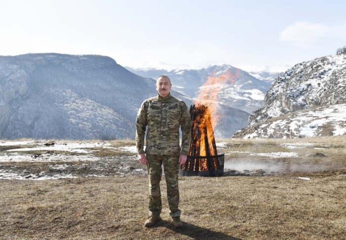 President Ilham Aliyev: Our celebrating Novruz in Shusha, on Jidir Duzu is a historic event