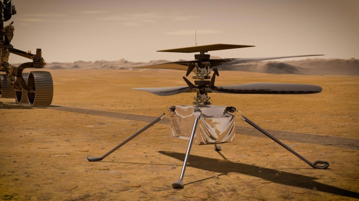 NASA’s Ingenuity Mars Helicopter Survives First Frigid Martian Night on Its Own
