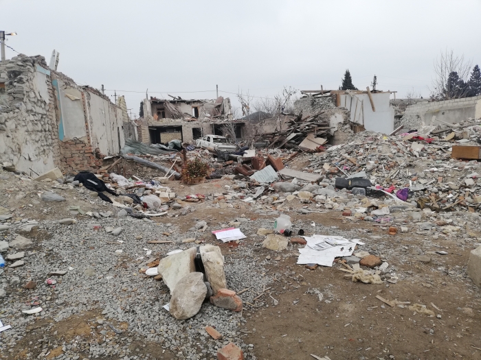 Azerbaijan starts renovation of houses destroyed by Armenian missile attacks in Ganja