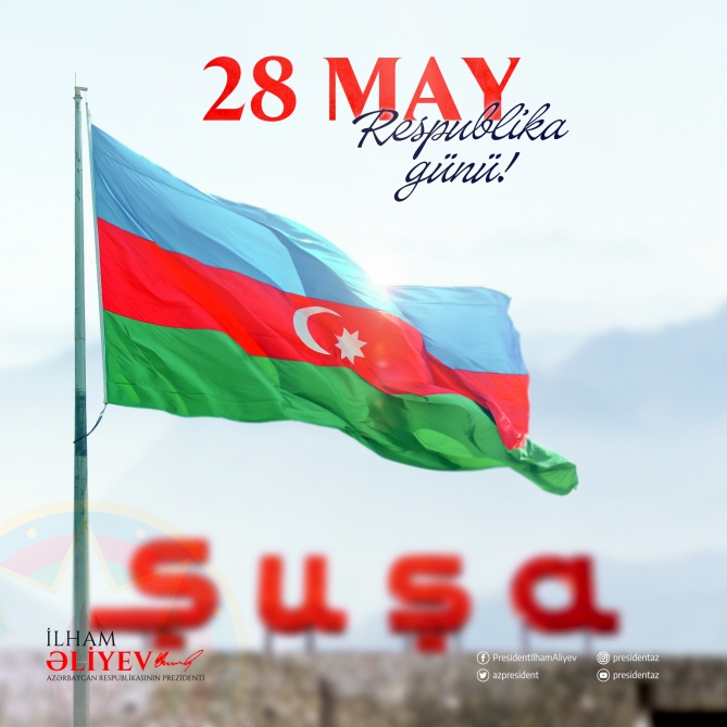 Azerbaijani President made post on Republic Day