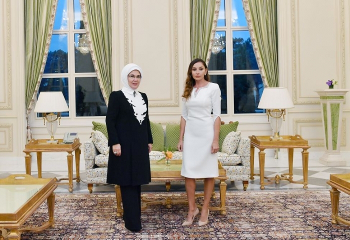 Azerbaijani, Turkish first ladies met in Shusha