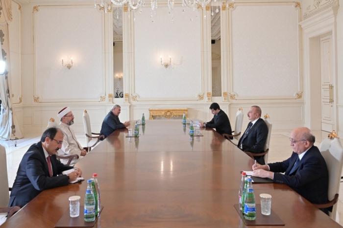 President Ilham Aliyev received president of Turkey's religious affairs
