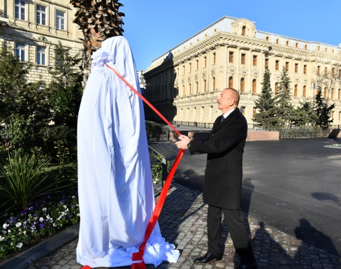 President Ilham Aliyev attended inauguration of statue to philanthropist Haji Zeynalabdin Taghiyev in Baku