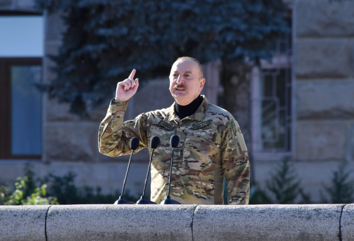 President: I never doubted that this day would come and a military parade under Azerbaijani flag would be held in city of Khankendi