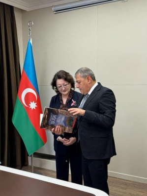 Президент Фонда тюркской культуры и наследия встретилась со специальным представителем Президента в Шушинском районе- фото 
