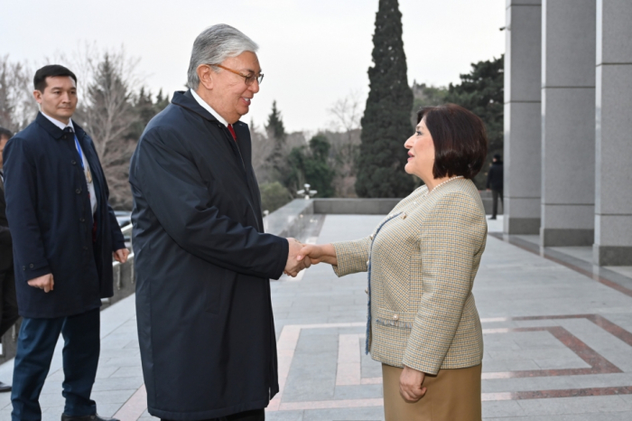 Встреча с Президентом Казахстана Касым-Жомартом Токаевым в Милли Меджлисе