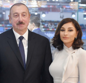 Ilham Aliyev and  Mehriban Aliyeva in Shusha