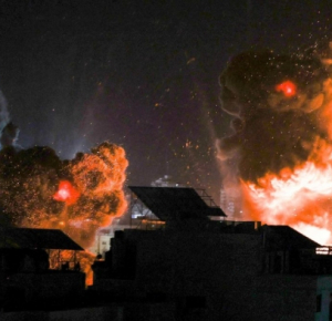 Israeli jets pound Gaza as rocket fire resumes and Palestinians hit streets to protest
