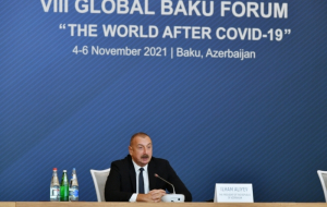 President Ilham Aliyev attends the opening of the Forum