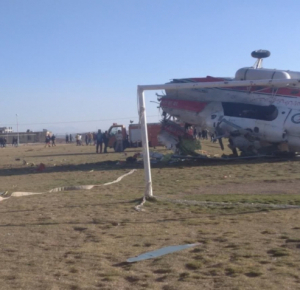 Two killed, 16 injured, including sports minister, in helicopter crash in central Iran