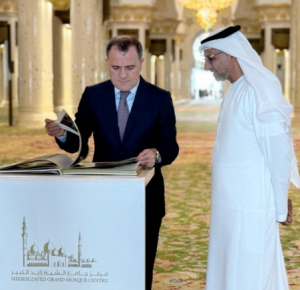 Глава МИД Азербайджана посетил мечеть шейха Зайда в ОАЭ