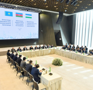   Состоялась трехсторонняя встреча министров экономики и энергетики Азербайджана, Узбекистана и Казахстана-<span style=