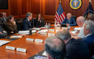 Biden meets national security team as fears of Iran attack on Israel grow